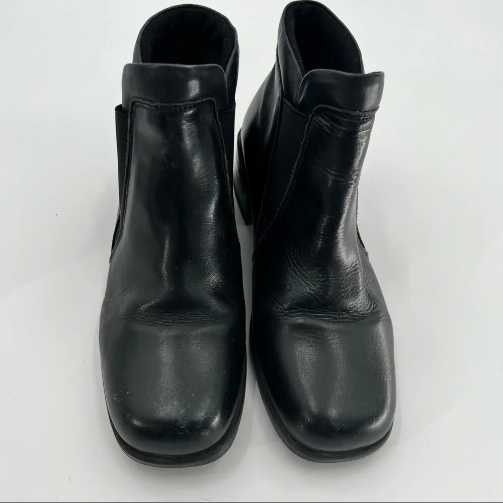 Spring Step black leather boots shoes size 6
